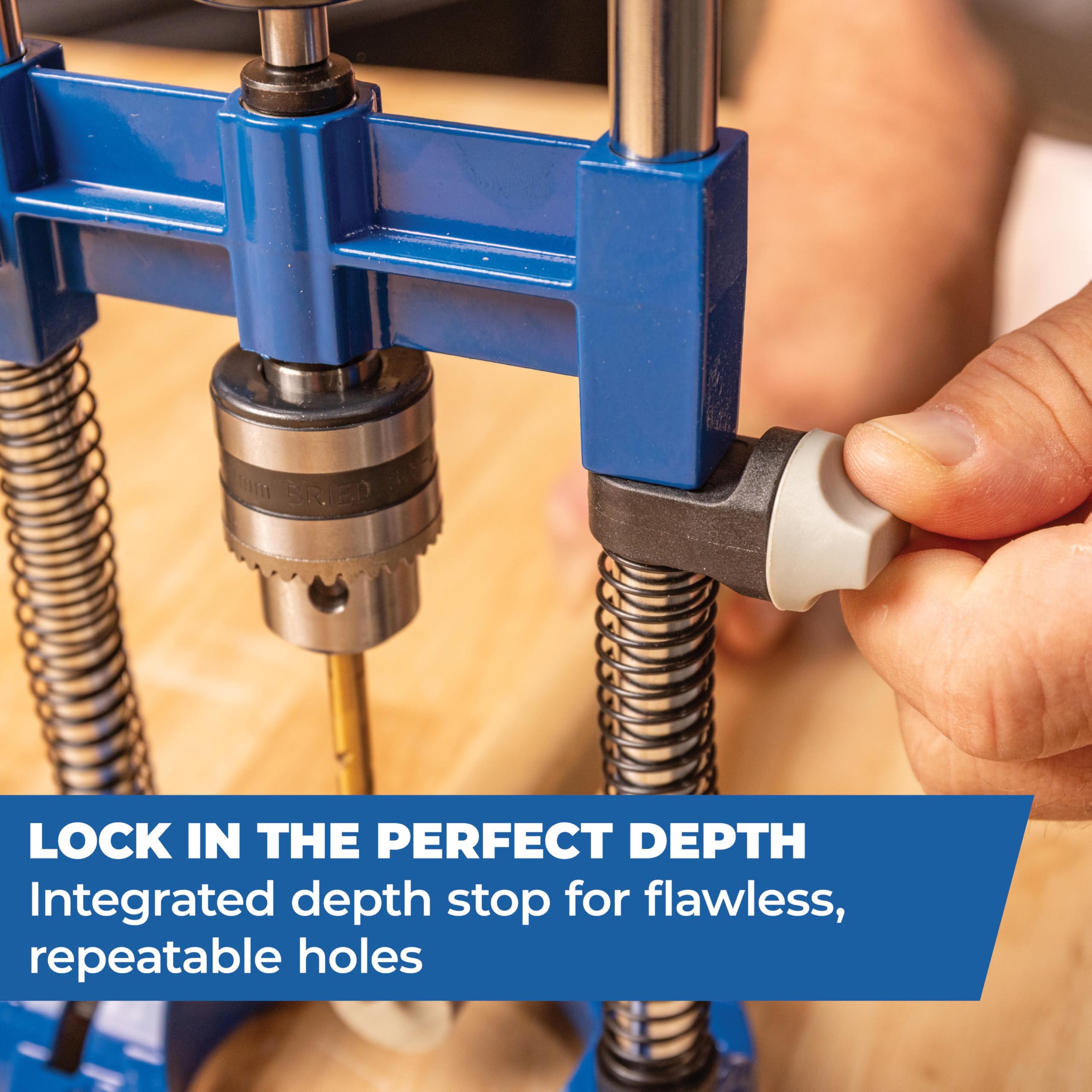 Kreg Drill Guide Pro depth stop maintains uniform hole depth