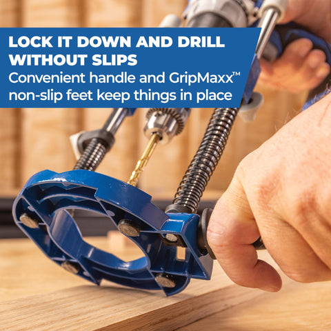 Kreg Drill Guide Pro non-marring feet protect delicate surfaces