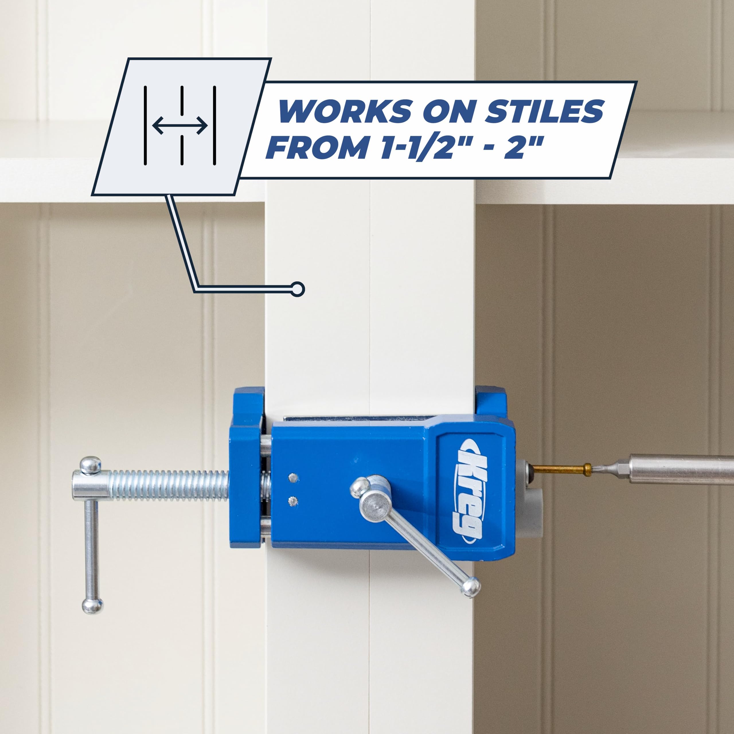 Kreg ensures easy installation with time-saving precision in one-step mounting