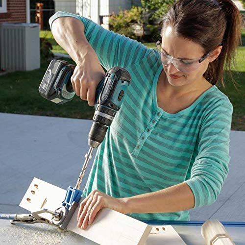 Kreg Jig R3 clamp-pad adapter securing to a workpiece with a bar clamp.