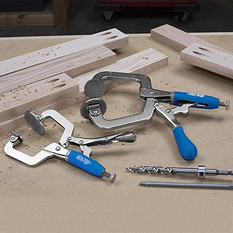 Kreg Jig R3 dual sliders align material thickness for accurate pocket-hole placement.