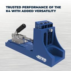 Kreg K4 Plus drilling guide showing precision alignment during assembly