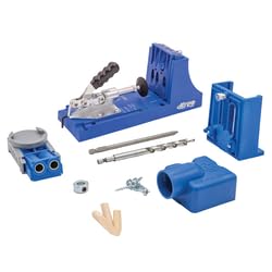 Close-up of the Kreg K4 System R3 jig for precise pocket holes