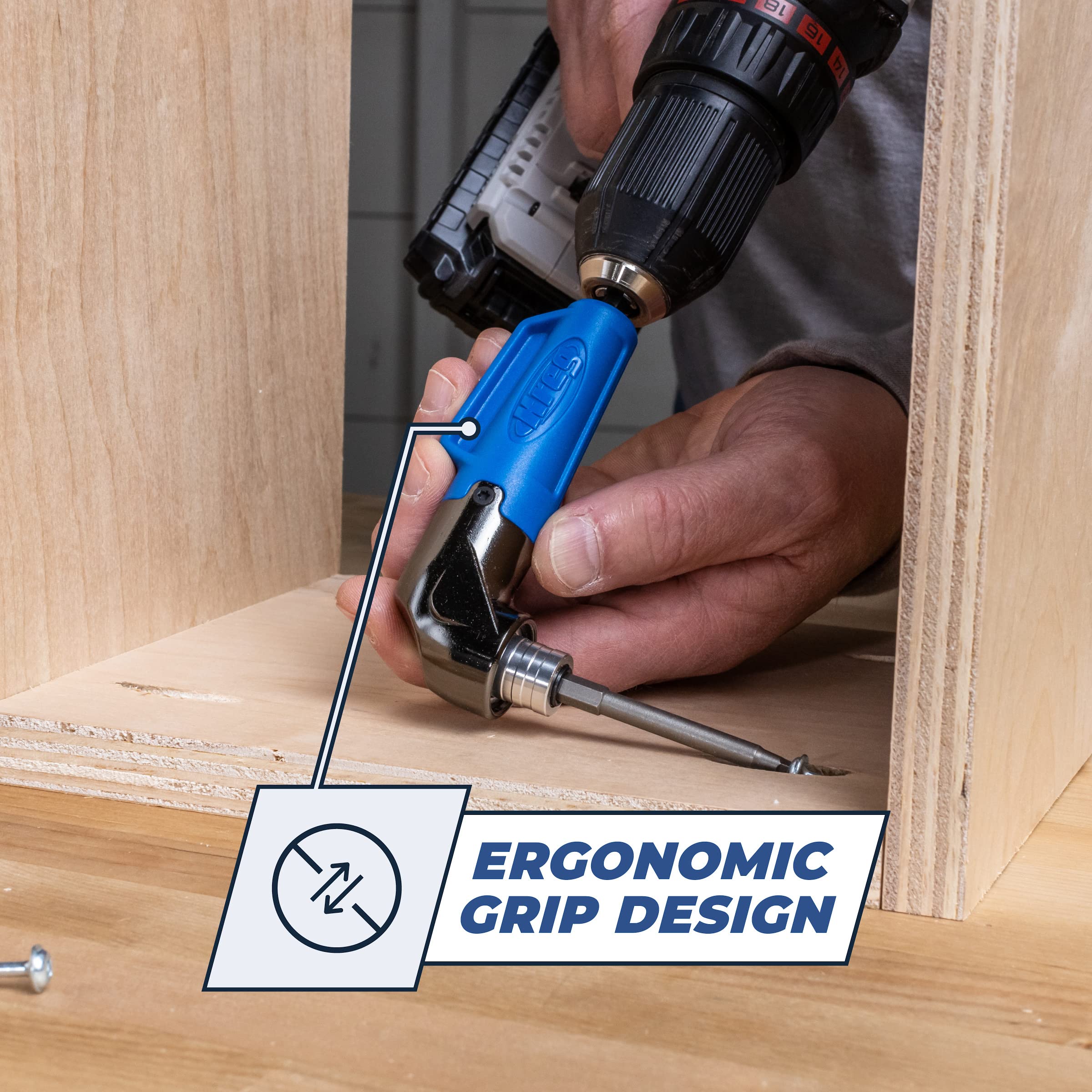 Kreg ergonomic handle design reduces fatigue during long-pocket-hole tasks.