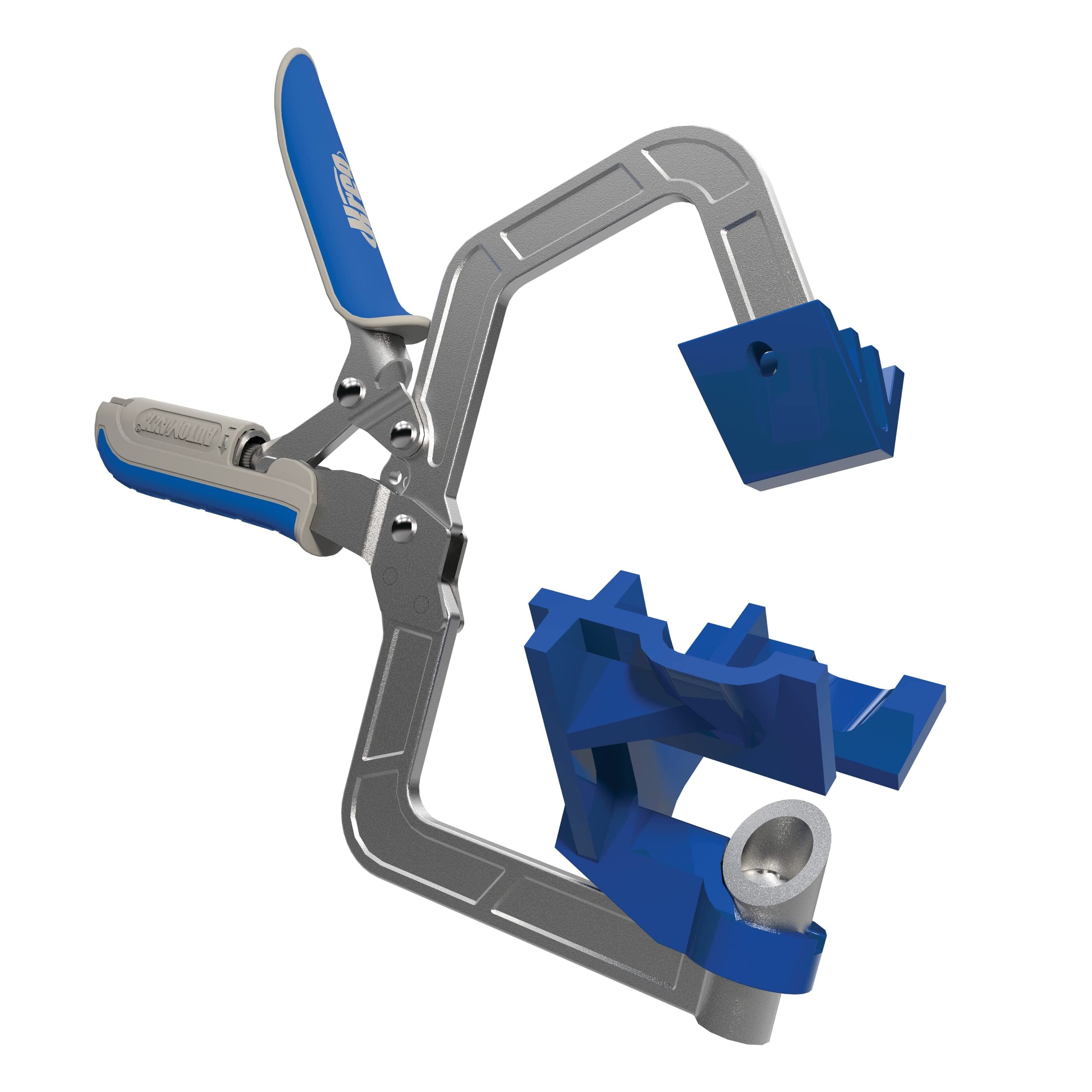 Kreg KHCCC 90-degree corner clamp front view for precise cabinet joints.
