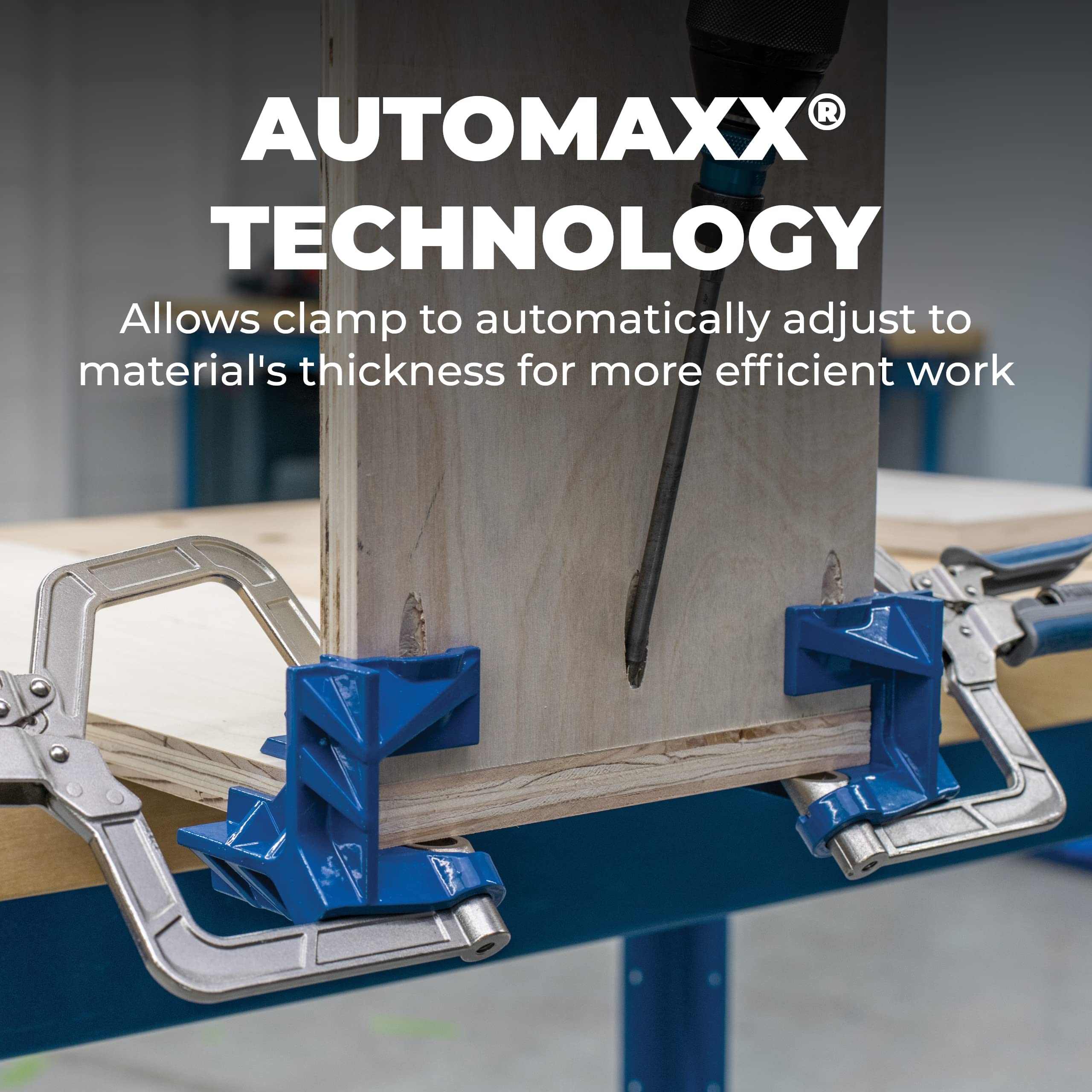 Kreg KHCCC AutoMAXX technology closeup showing thickness adjustment.