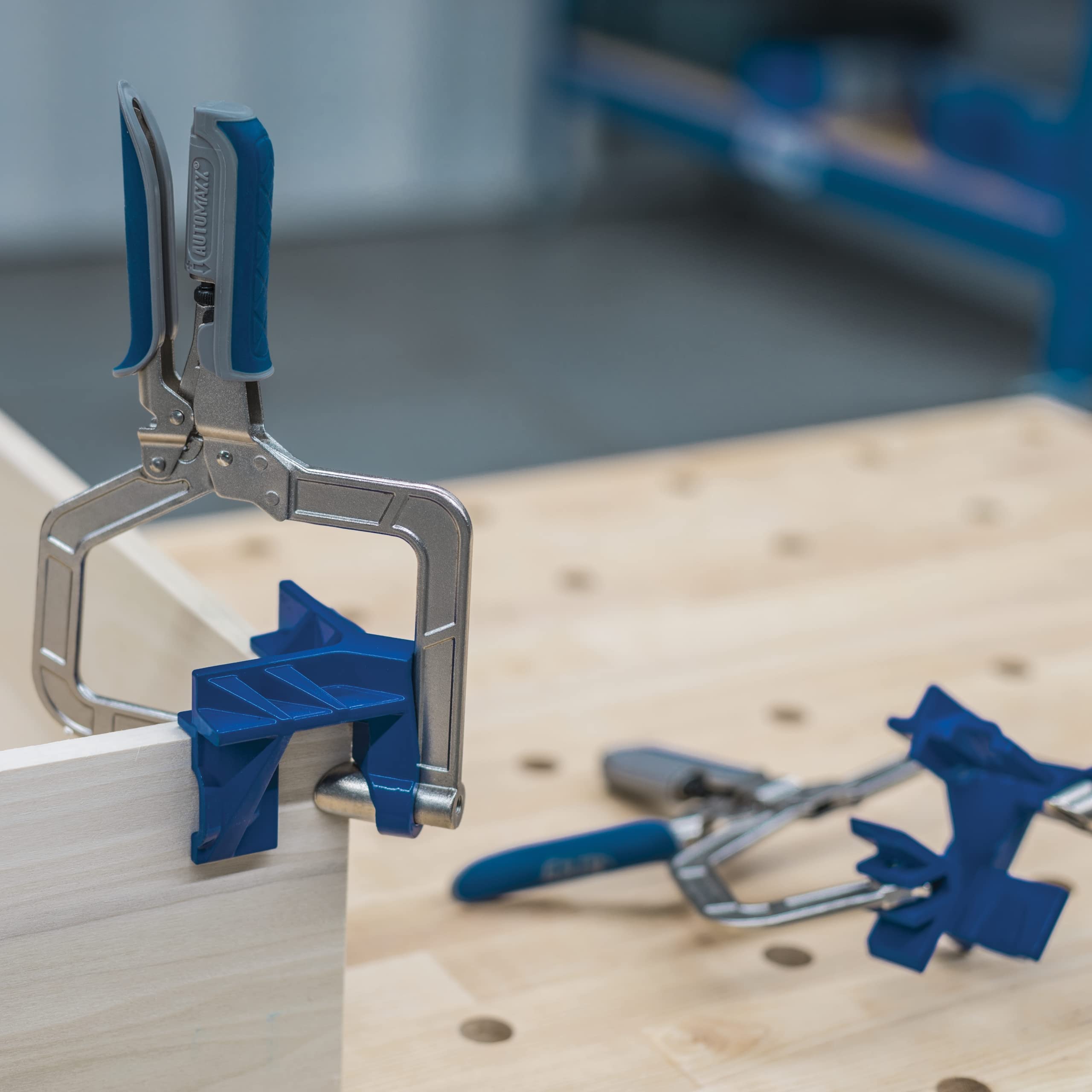 Kreg KHCCC in cabinet setup illustrating sturdy joint assembly.