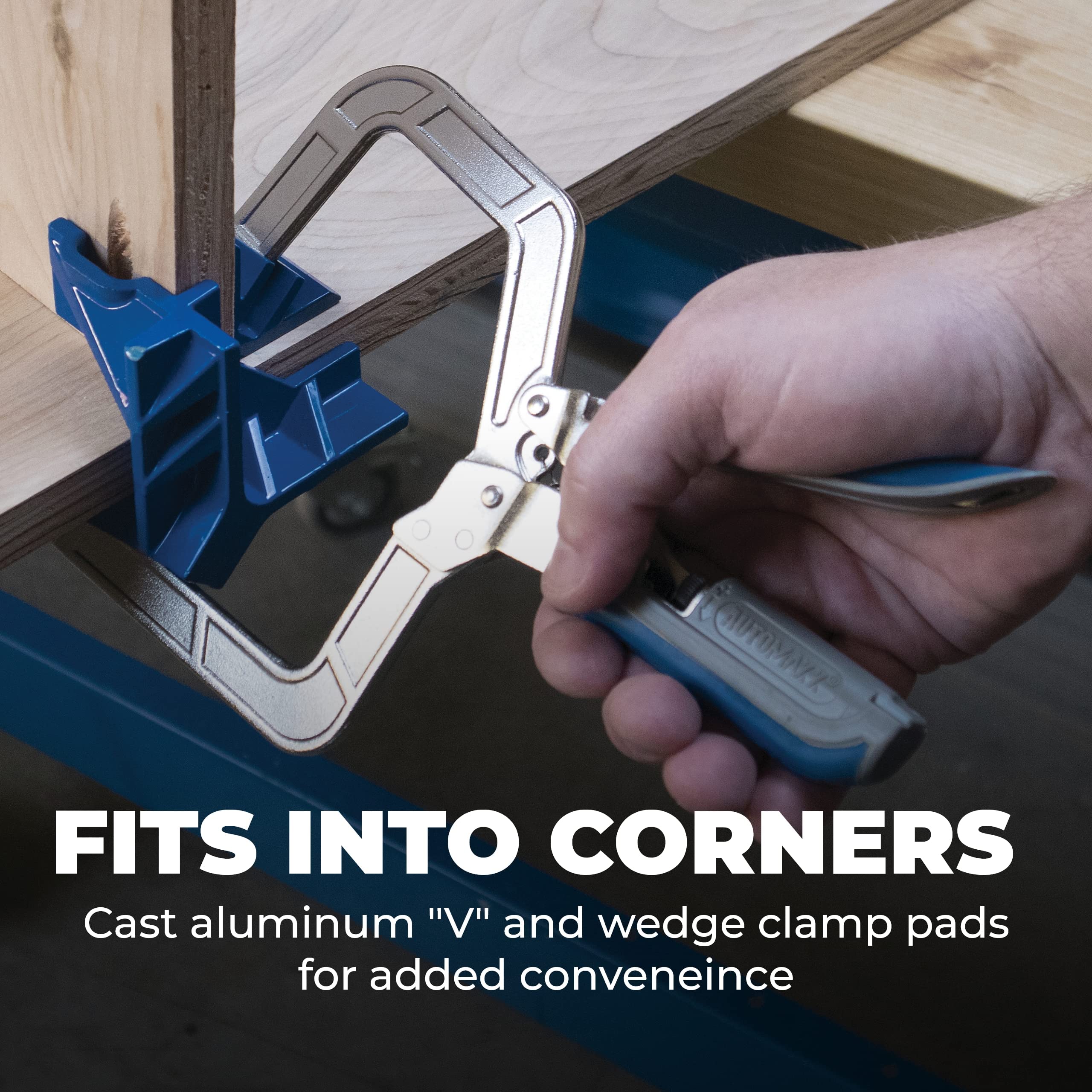 Kreg KHCCC screw hole demonstrates compatibility with Kreg screws.