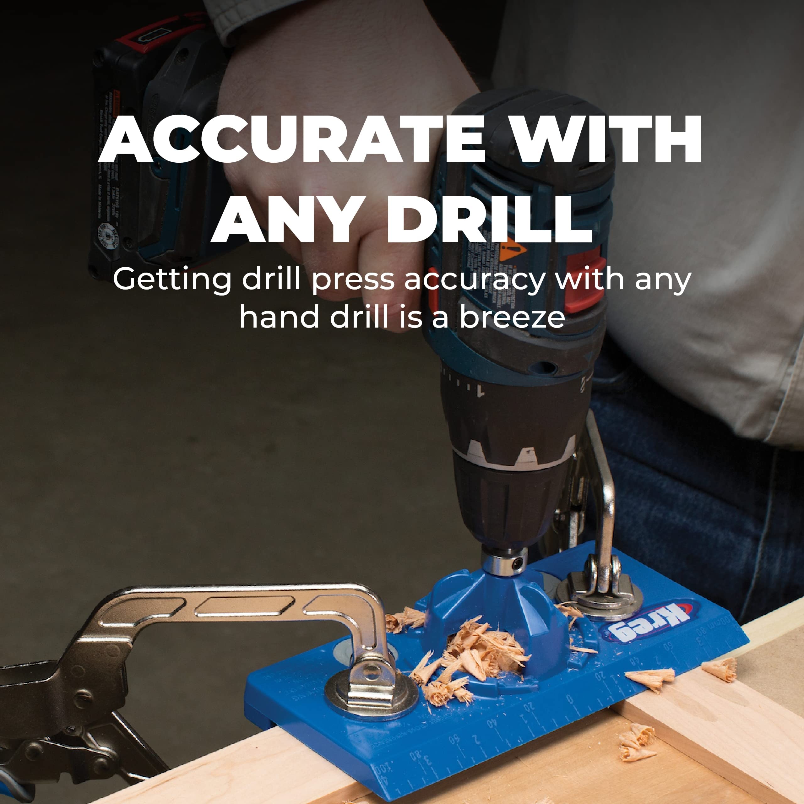 Kreg KHI-Hinge Jig marks accurate 35mm cup holes for euro hinges.