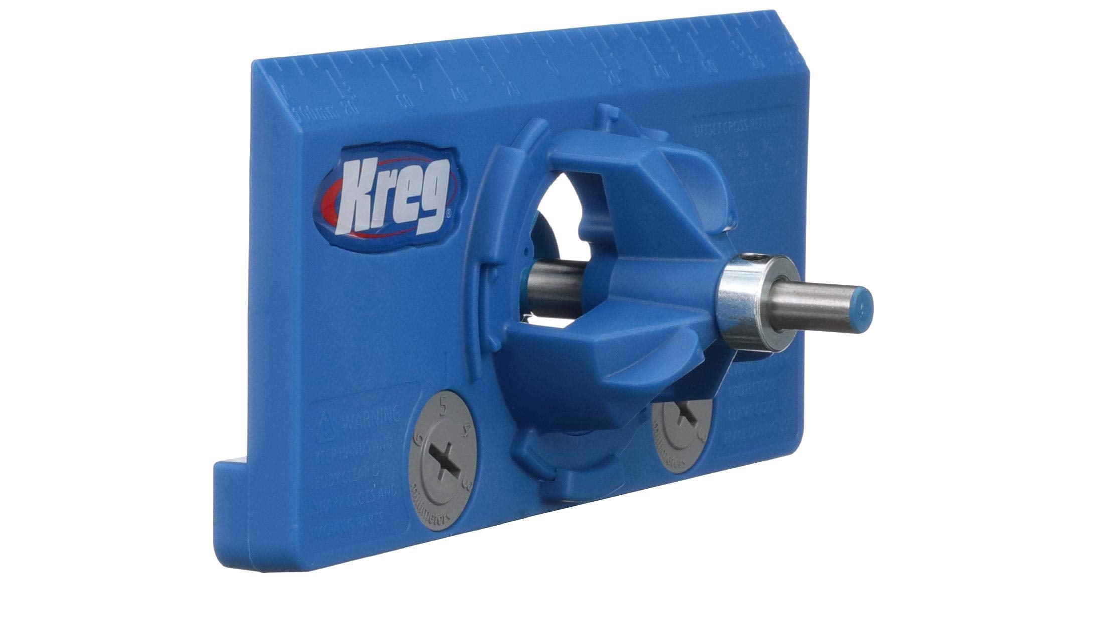 Kreg KHI-Hinge Jig measuring scales simplify setup and repeatable results.
