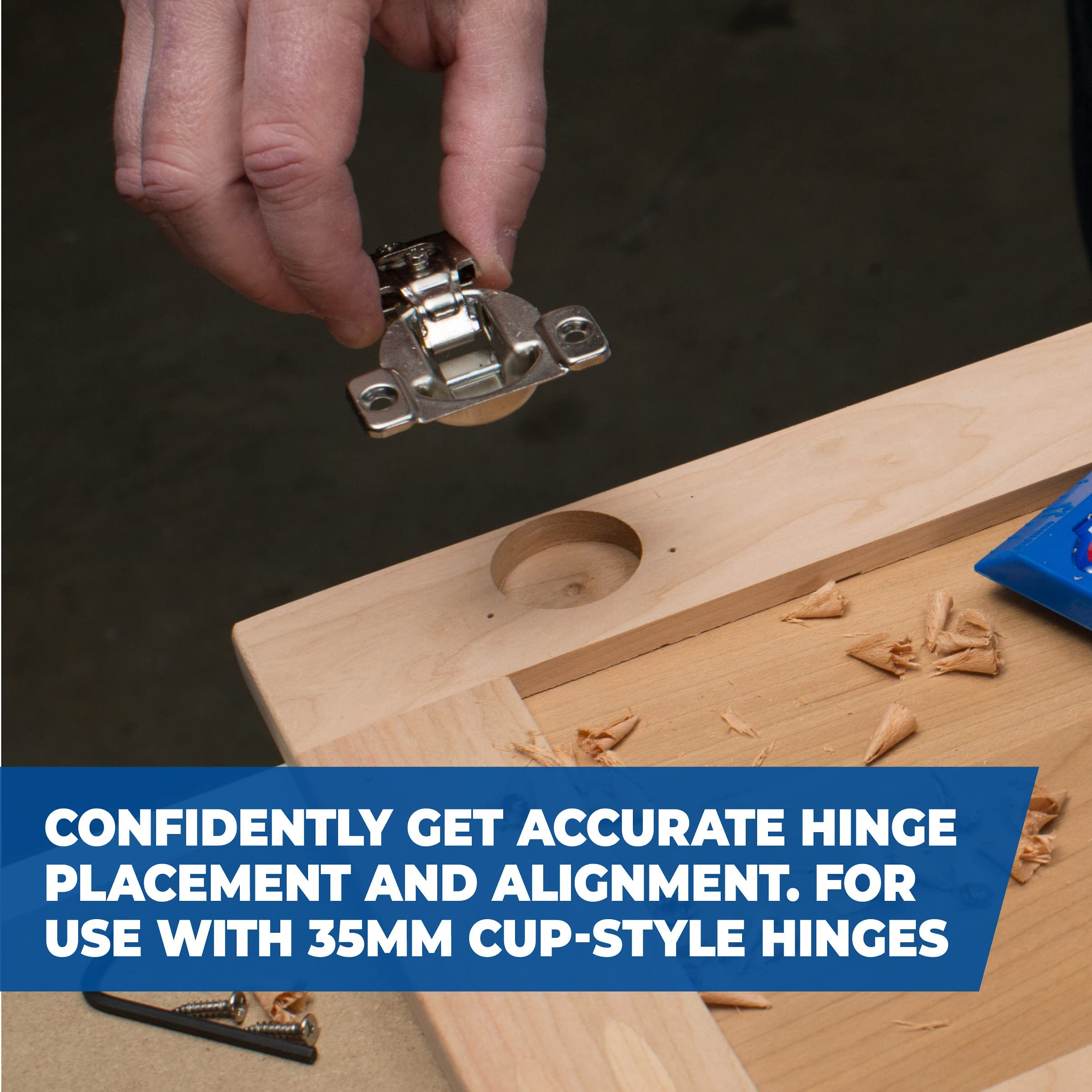 Kreg KHI-Hinge Jig offers professional cabinet-making reliability.