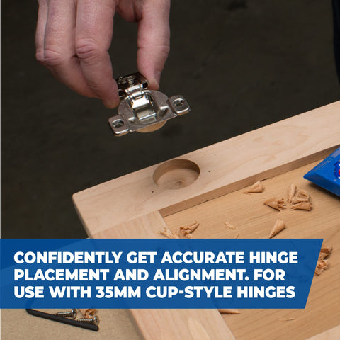 Kreg KHI-Hinge Jig offers professional cabinet-making reliability.