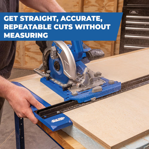 Kreg KMA2400 guide-rail-clamp keeps the sled secure for accurate alignment