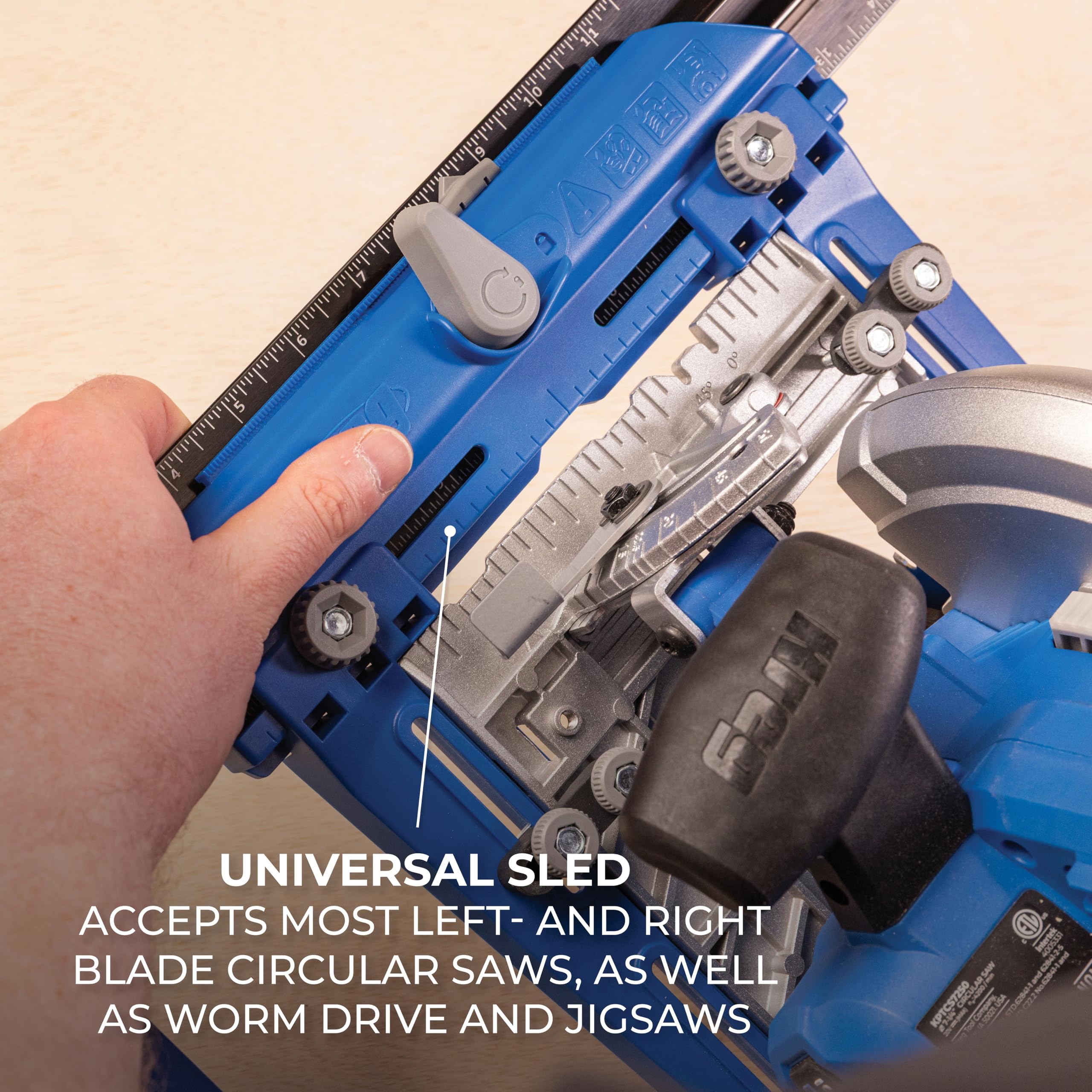 Kreg KMA2400 left-right-saw-compatibility adapts to blade configuration for flexible setups