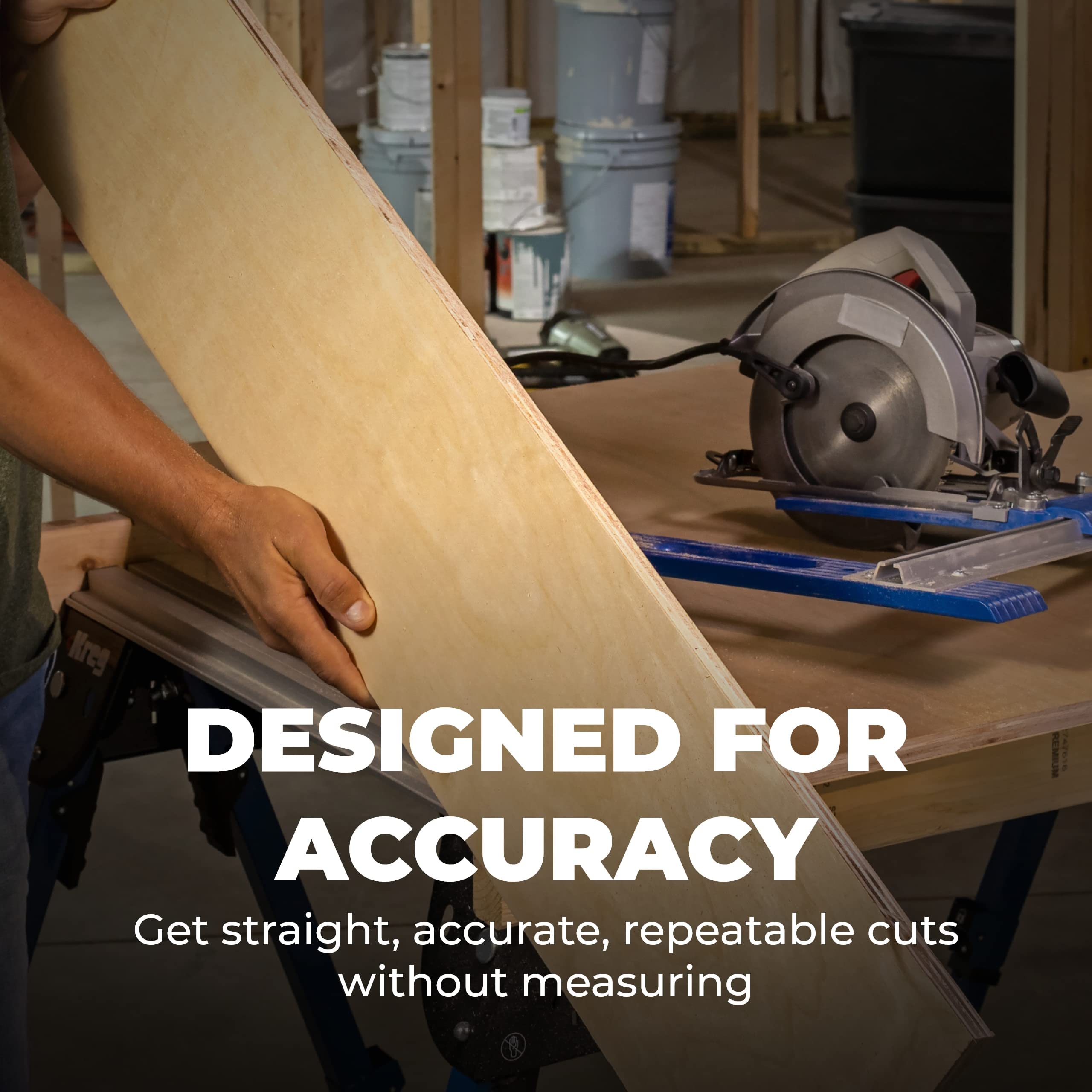Kreg KMA2685 Compatible-saws-highlight image underscores regular side-blade saw compatibility.