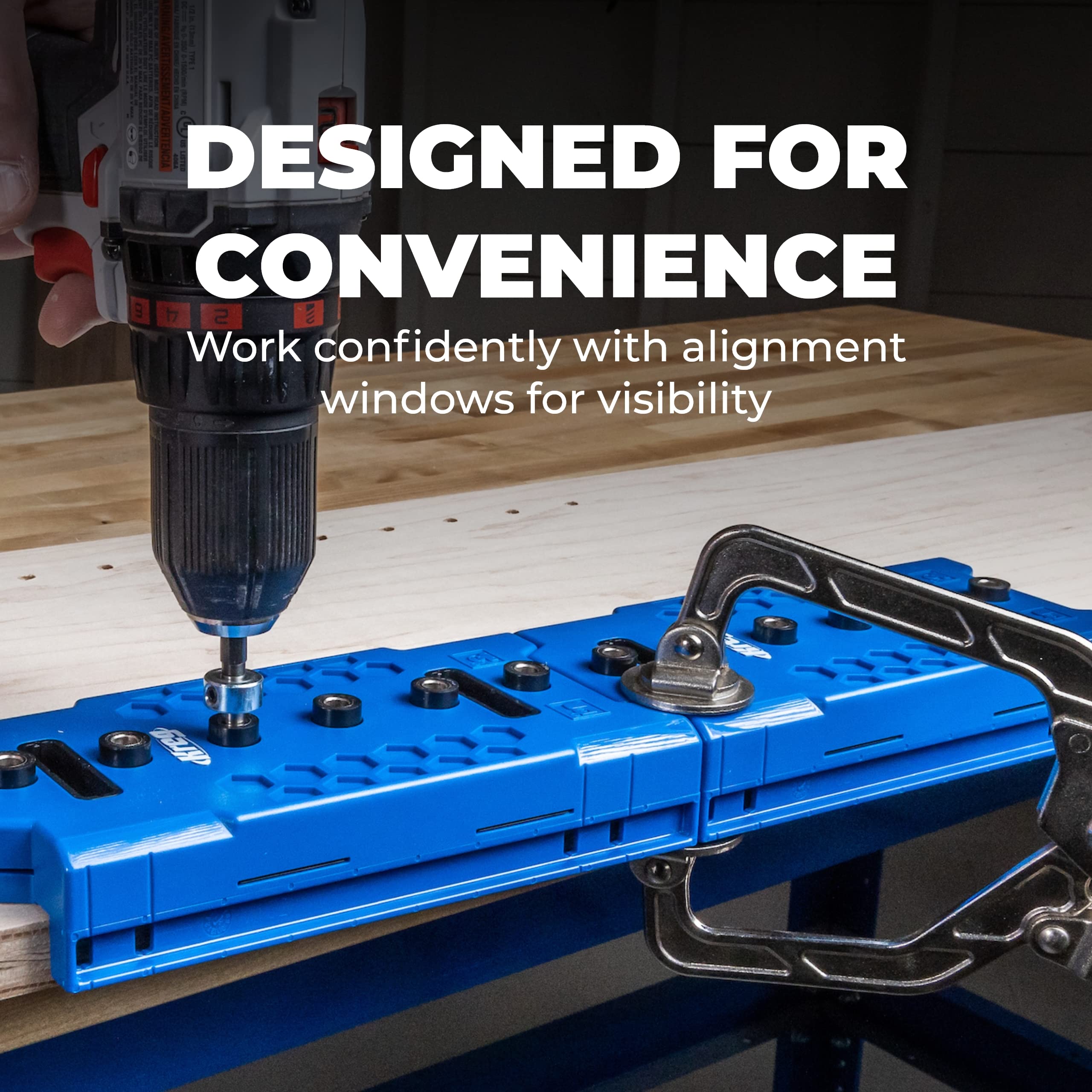 Kreg KMA3225 stop-collar: helps control drilling depth for uniform holes.