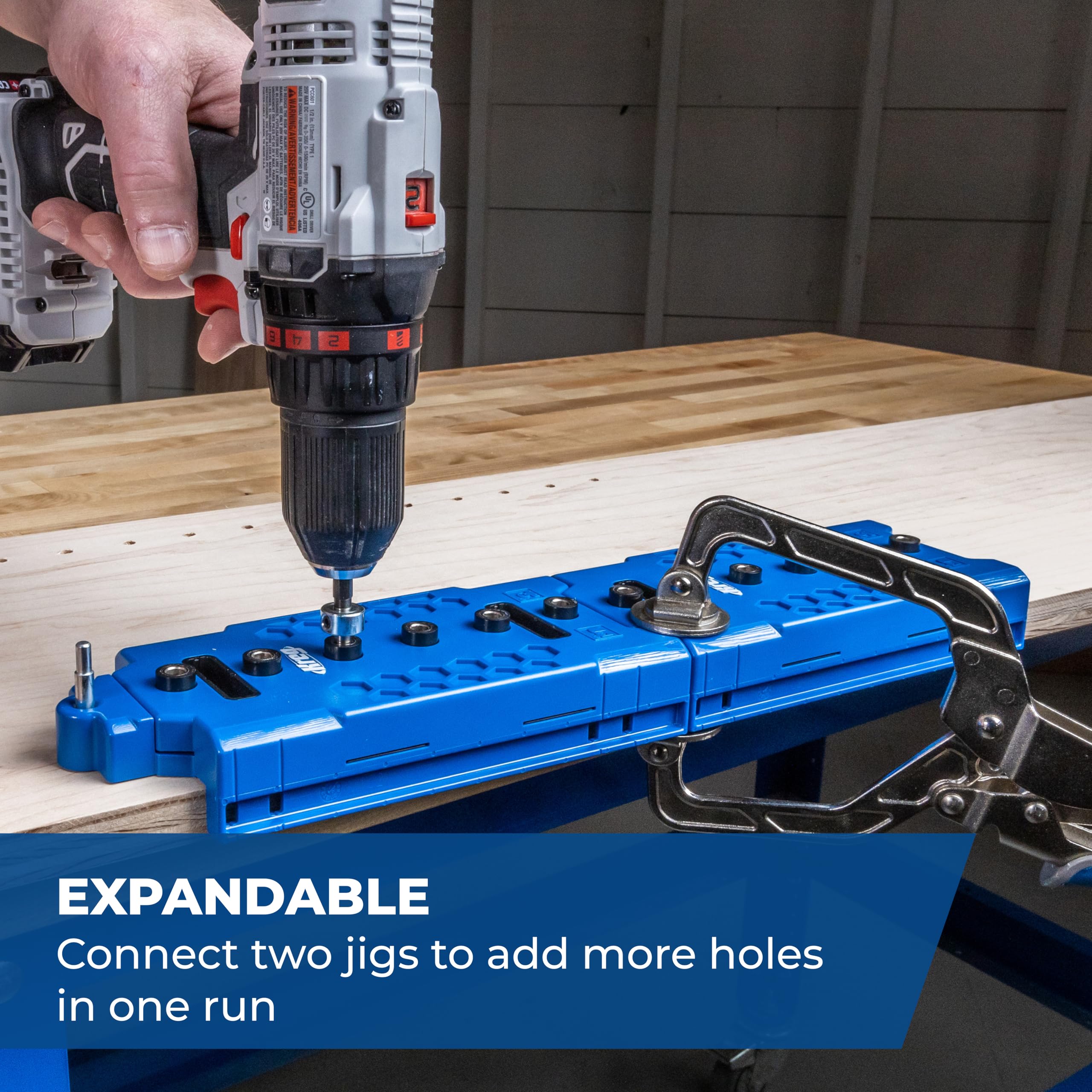 Kreg KMA3232 woodworking setup on bench highlights versatility for home projects
