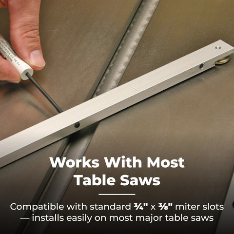 Kreg KMS7102 five positive stops simplify setup.