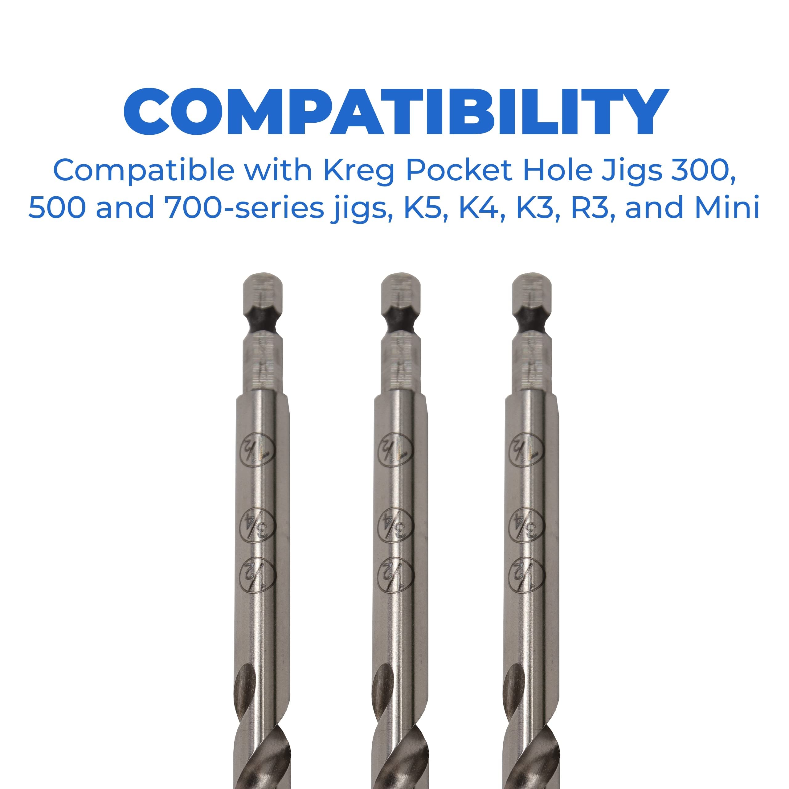 Works with material thickness from 1/2 to 1-1/2 inches