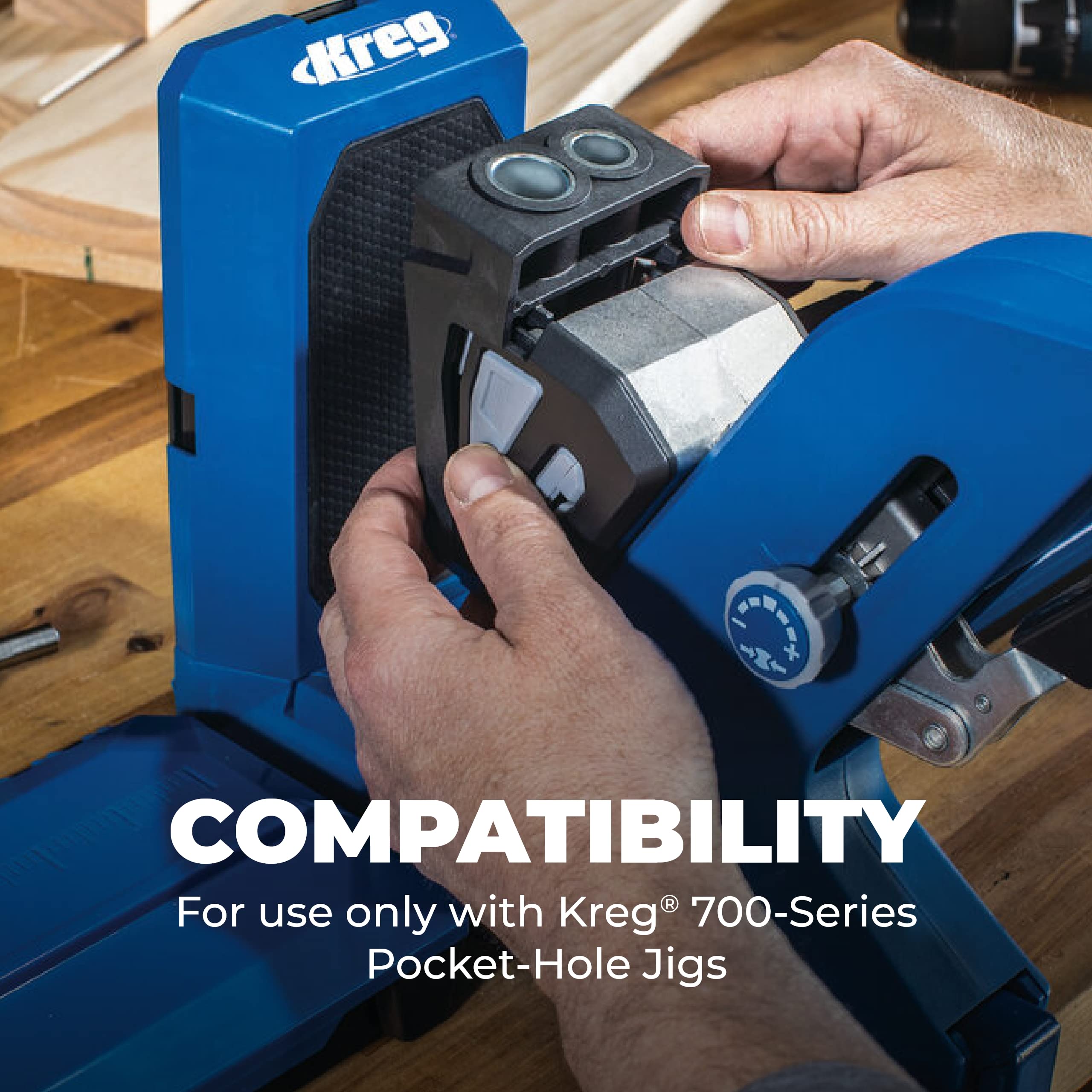 KPHA740 demonstrates compatibility with Kreg 700-Series jigs