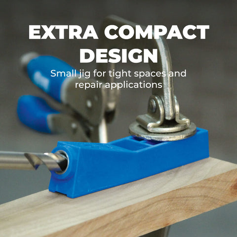 Kreg MKJKIT Mini Jig compact body enabling clean joints on small projects.