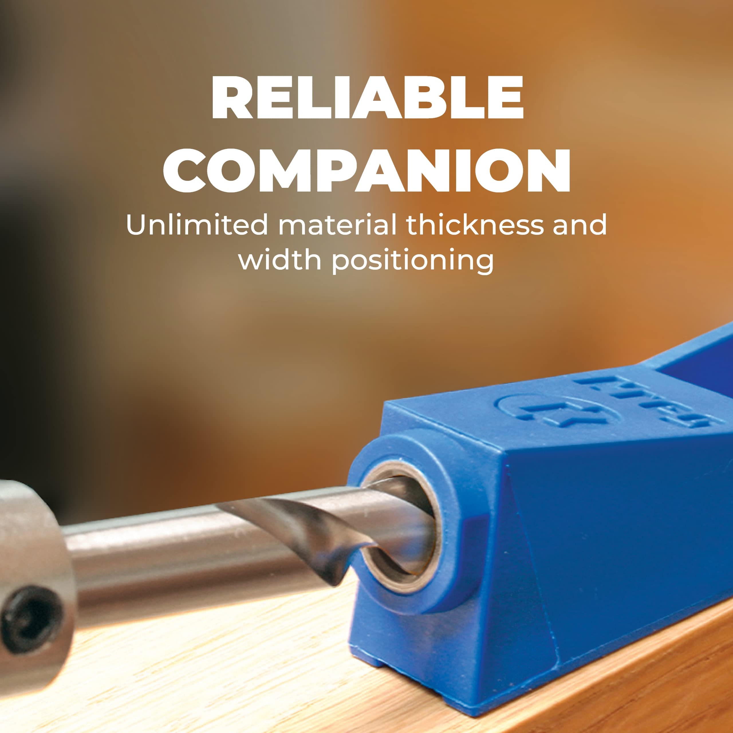 Kreg MKJKIT includes drill bit and stop collar ready for accurate drilling.