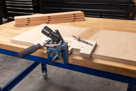 Kreg MortiseMate step-down mechanism close-up enables controlled cutter depth