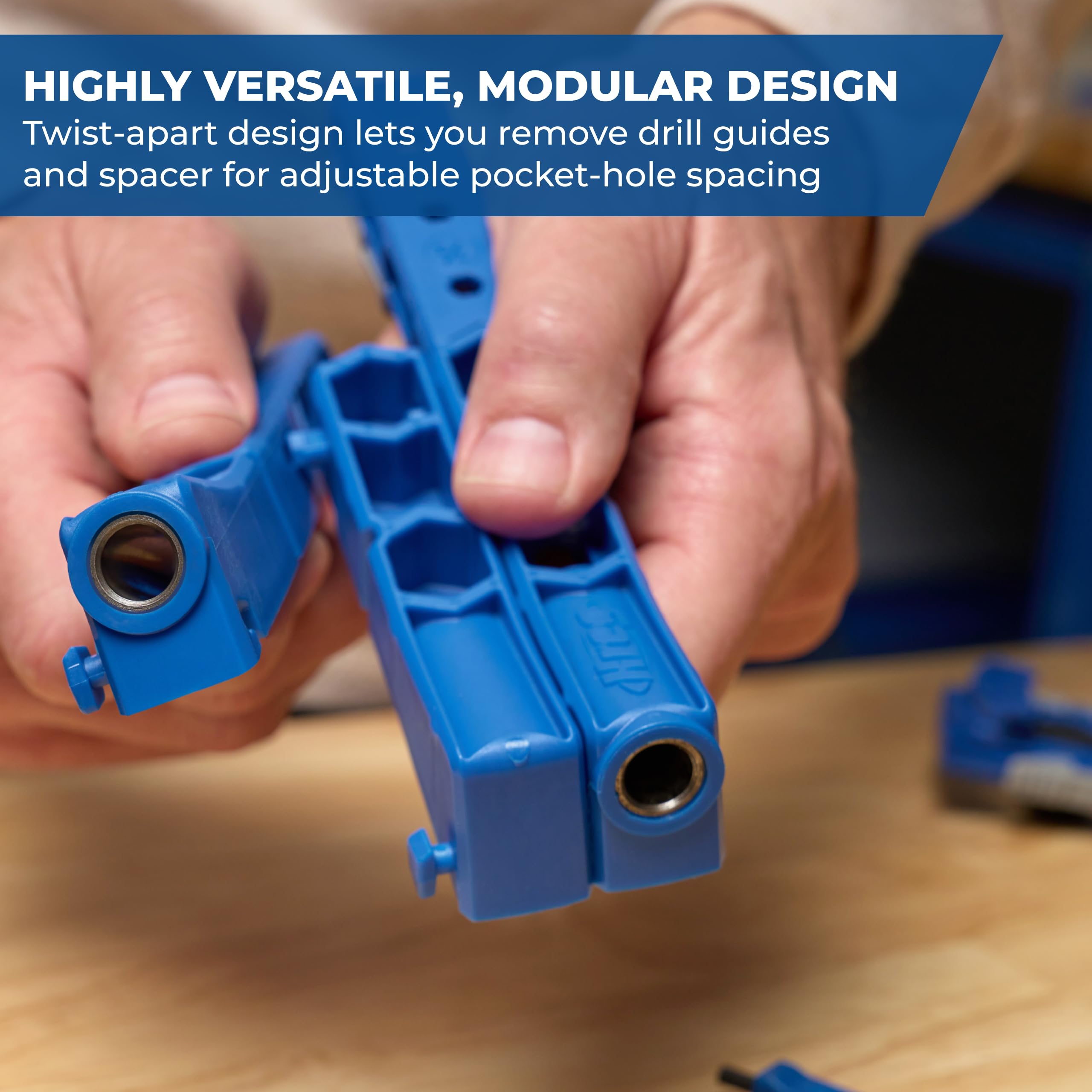 Kreg Pocket-Hole Jig 320 material thickness setup for 1/2 to 1 1/2 in