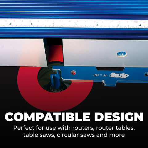 Kreg PRS3400 concave height measurement step helps height setup.