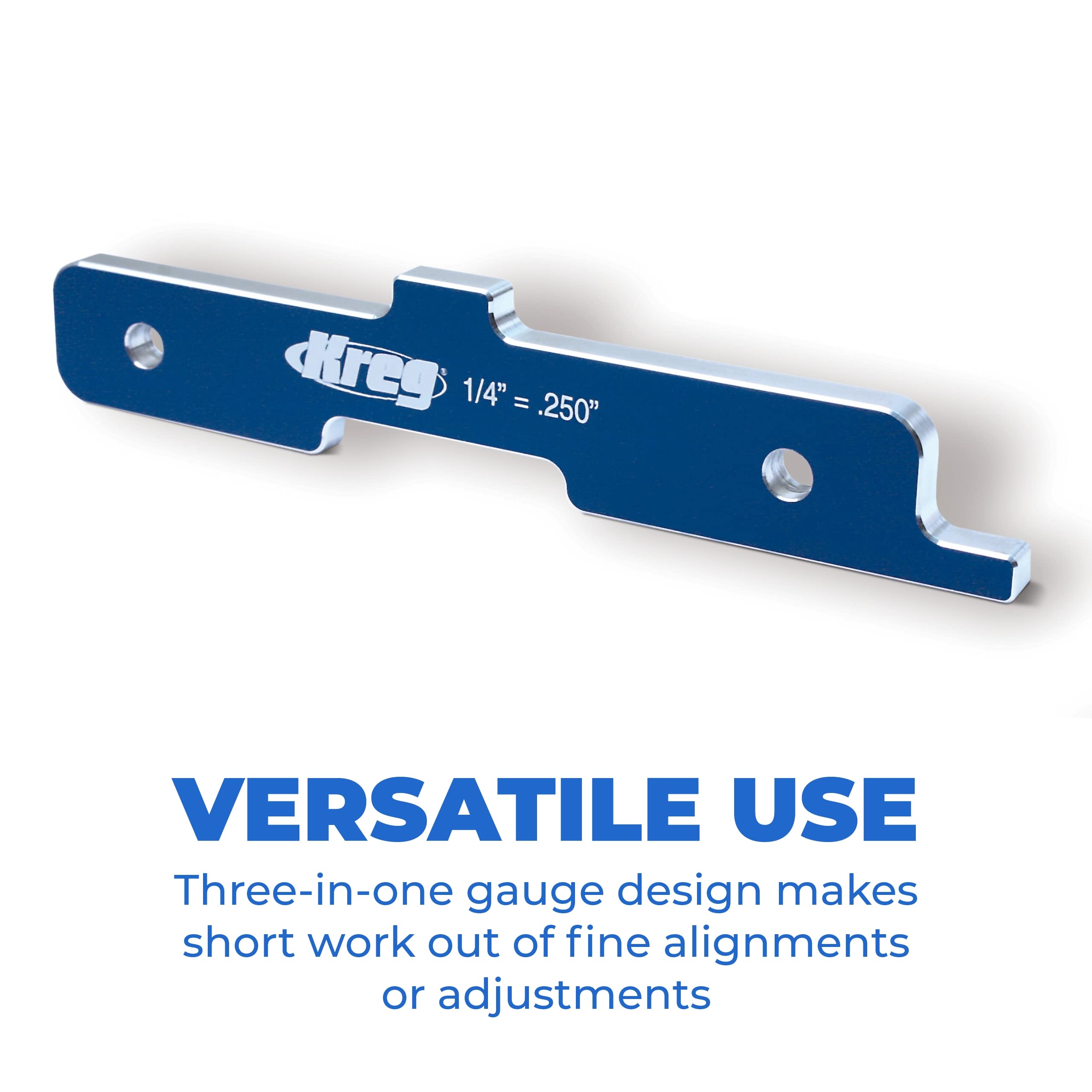 Kreg PRS3400 depth adjustment bars enable precise depth setting.