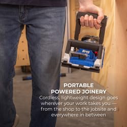 Kreg Rebel 2Ah battery pack provides cordless freedom during on-site builds.