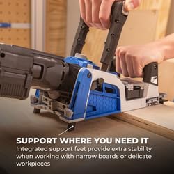 Kreg Rebel woodworking on-the-go kit supports quick, clean pocket-hole joinery anywhere.