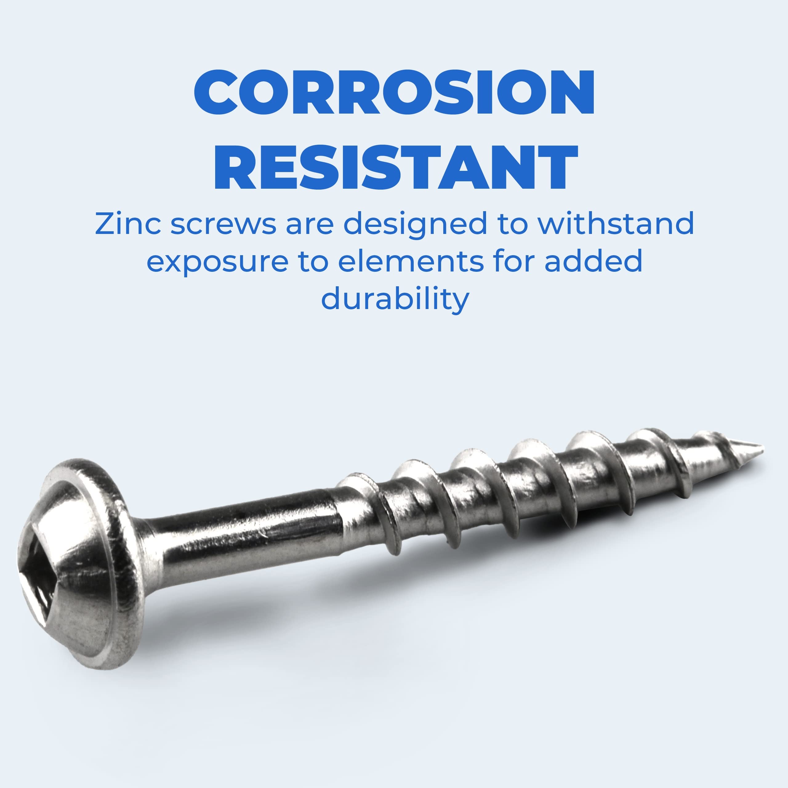 Kreg SML-C125-500 self-tapping screws draw joints tight.