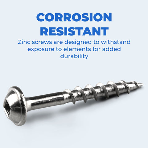 Kreg SML-C125-500 self-tapping screws draw joints tight.