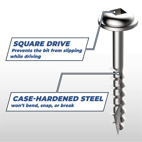 Kreg SML-C125-500 ideal for pocket-hole joinery without pilot holes.
