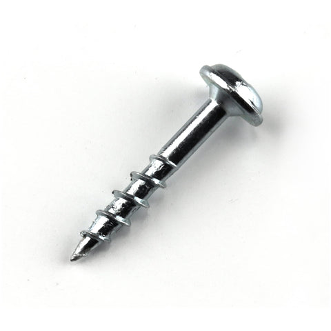 Kreg SML-C125-500 zinc screws with coarse thread for fast pocket-hole connections.