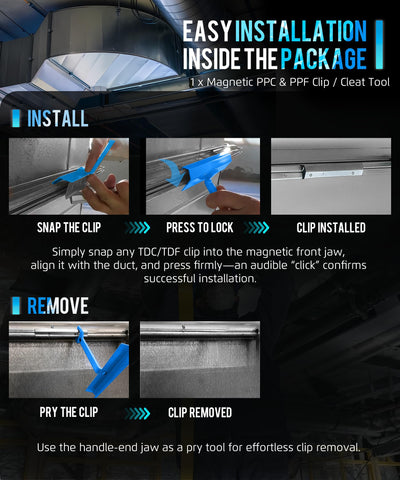 Krenlory lightweight duct tool in hand enables fatigue free all day work.