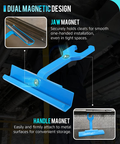 Krenlory robust steel jaw with blue coating withstands daily ductwork use.