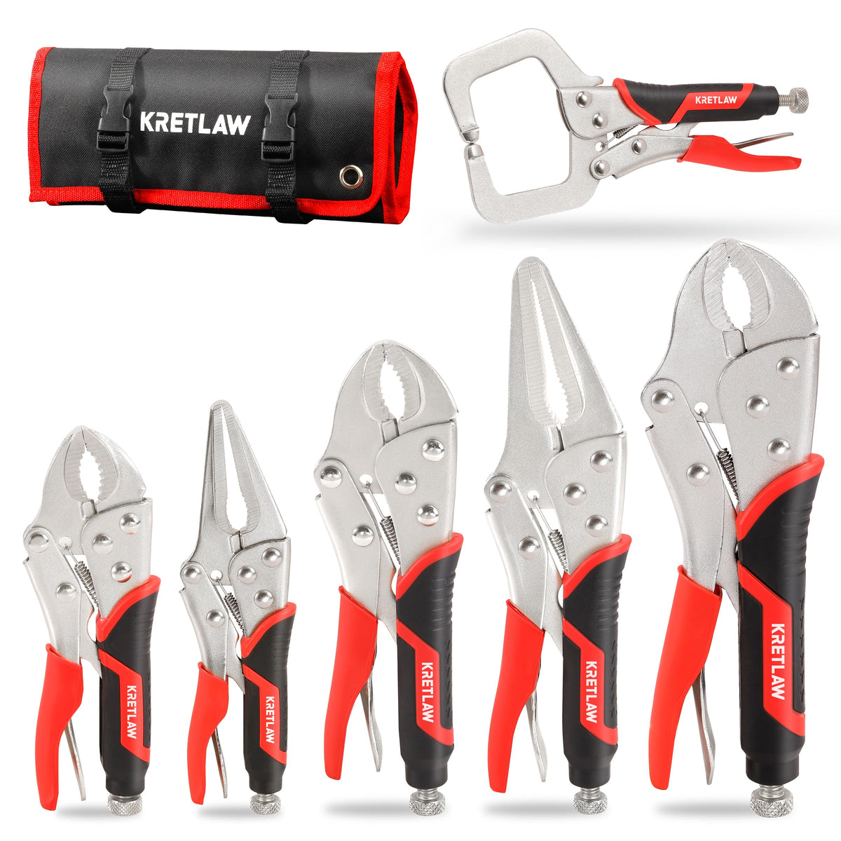 KRETLAW 5-inch curved jaw locking pliers for versatile gripping tasks
