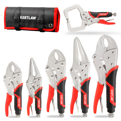 KRETLAW 5-inch curved jaw locking pliers for versatile gripping tasks