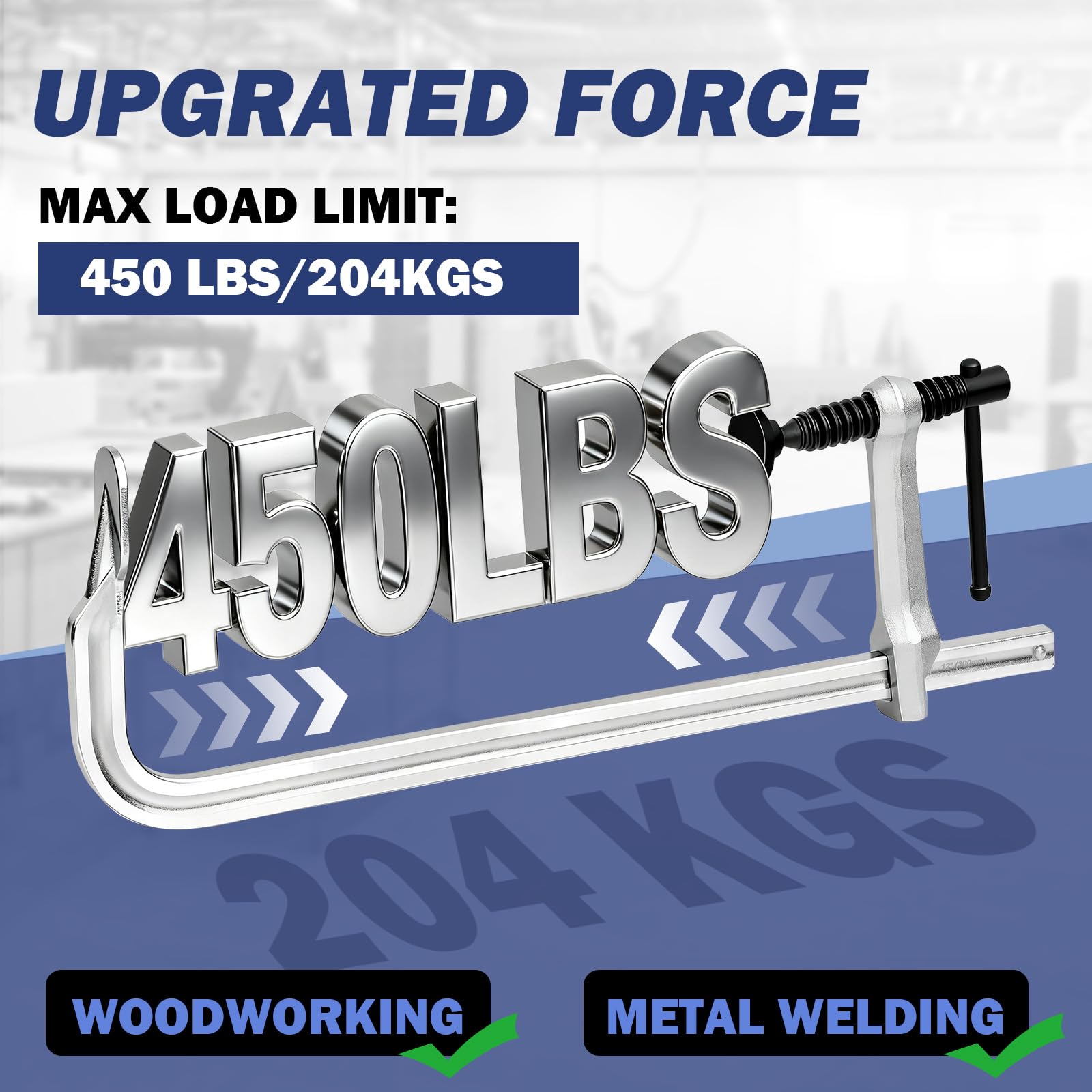 KRETLAW bar clamps chrome finish highlights corrosion resistance and longevity.