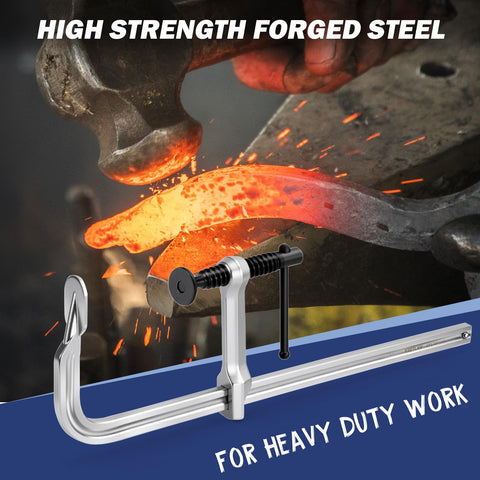 KRETLAW bar clamps in use demonstrate strong 450 lb holding power.