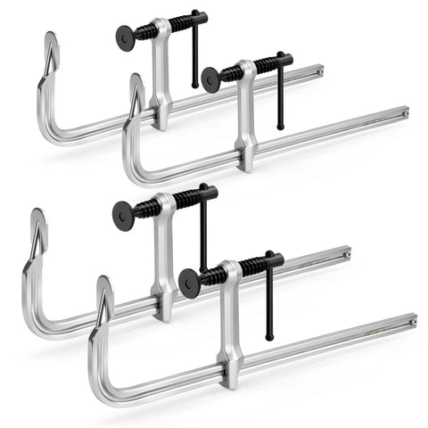 KRETLAW bar clamps 12-inch front view for stable woodworking assemblies.
