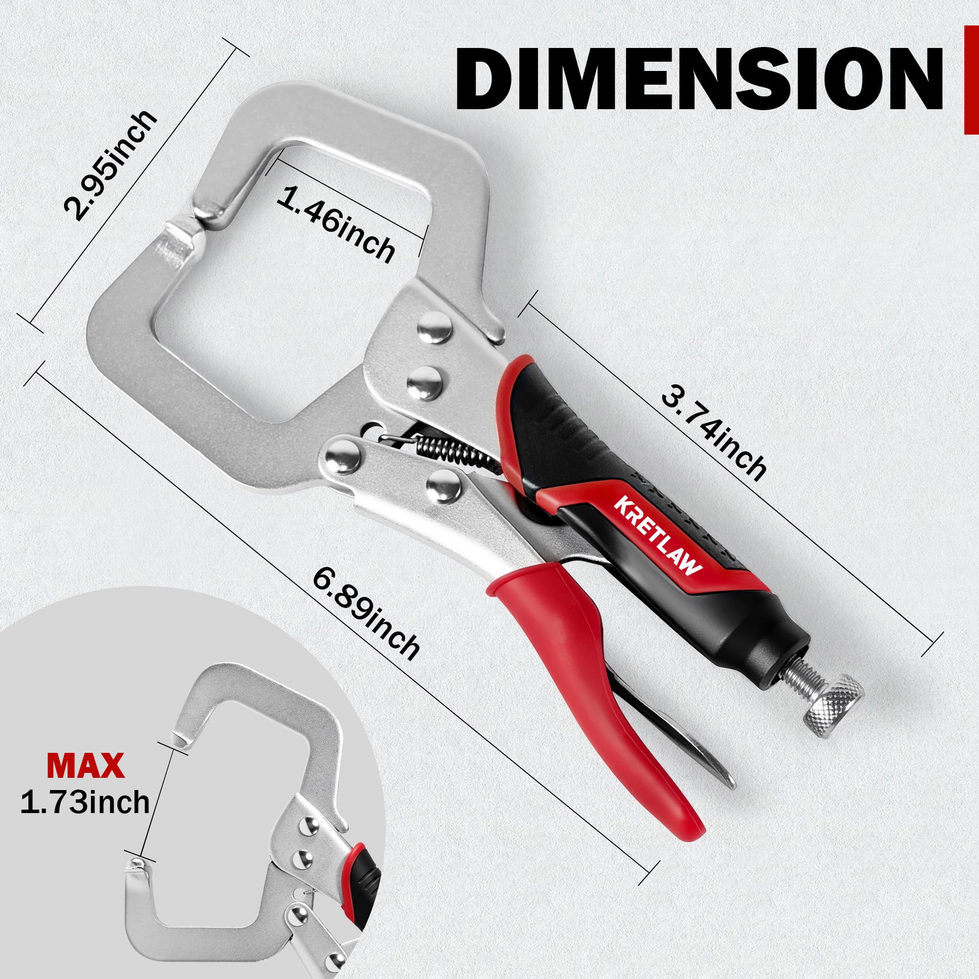 KRETLAW rapid-adjustment screw demonstrates precise control for various thicknesses.