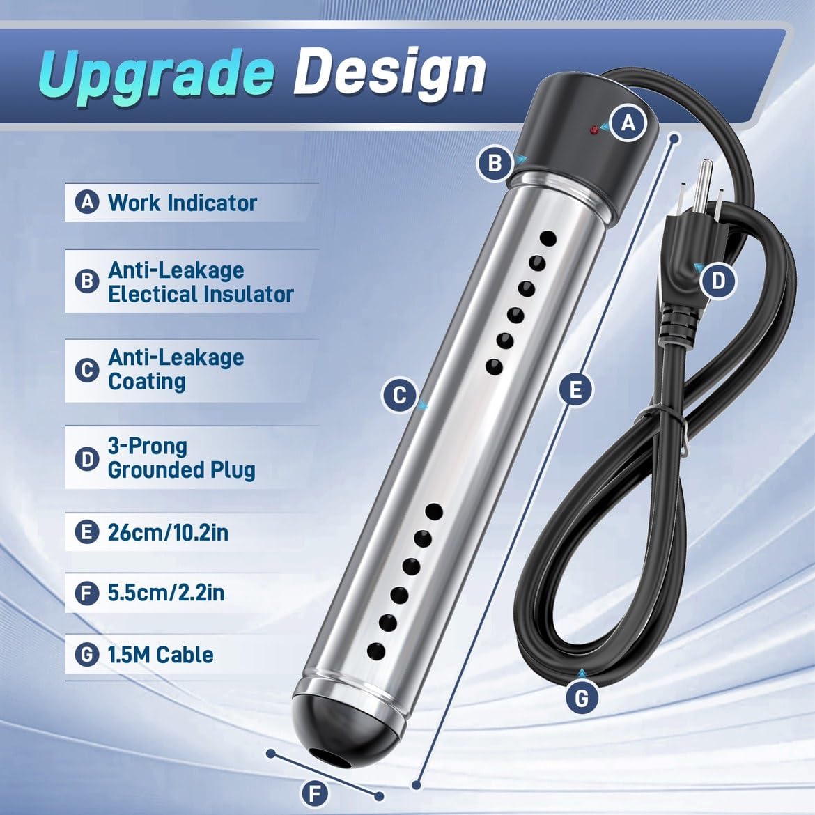 Krikle compact water heater suitable for outdoor use
