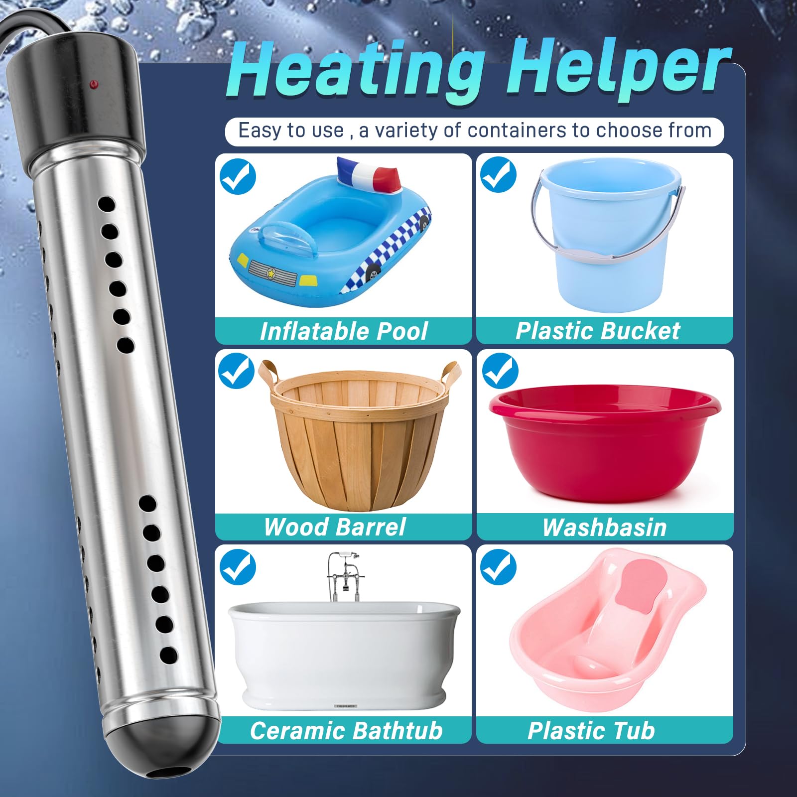 Krikle water heater in action warming water in a bucket