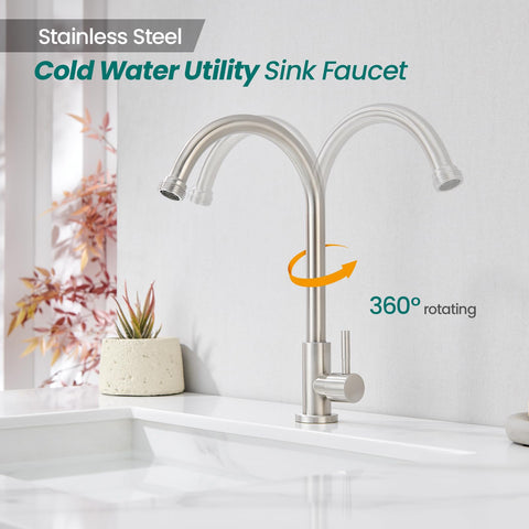 KroBer deck-mount utility sink faucet designed for easy DIY installation.