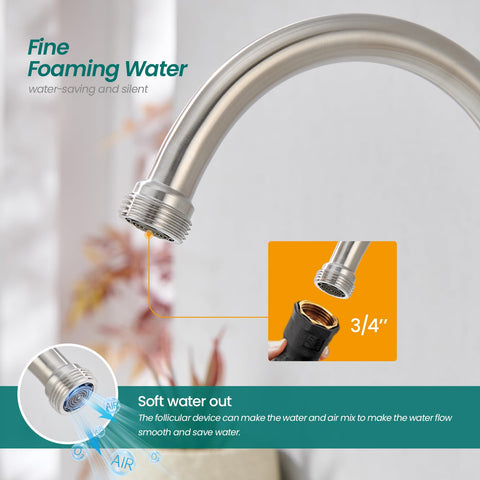 KroBer laundry and outdoor use faucet suitable for limited spaces.