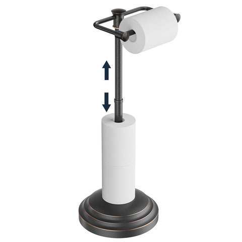 Kroias oil rubbed bronze free-standing toilet paper holder with rust-proof finish