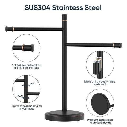 Kroias weighted base ensures stability on any countertop or floor